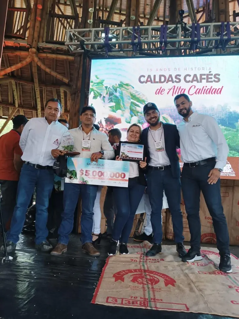 Equipo de Finca El Danubio en el 19° Concurso Caldas Cafés de Alta Calidad 2023